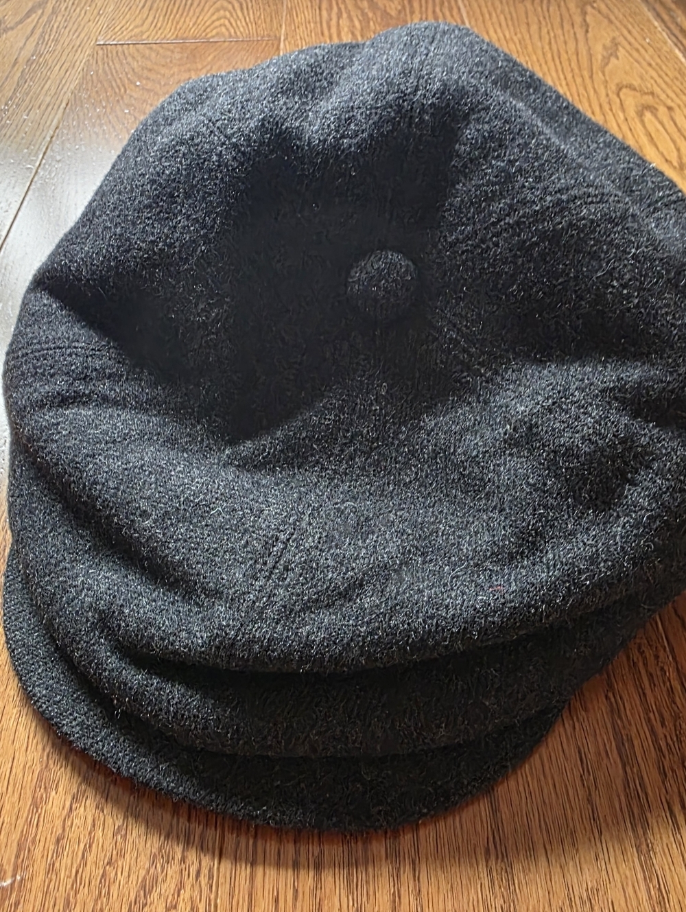 XL Goorin Bros Black Wool Cap With Earflaps